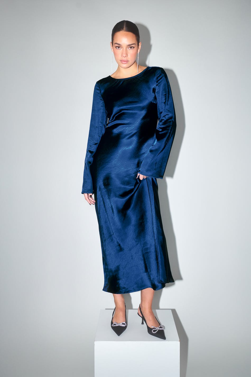 Satin maxi dress
