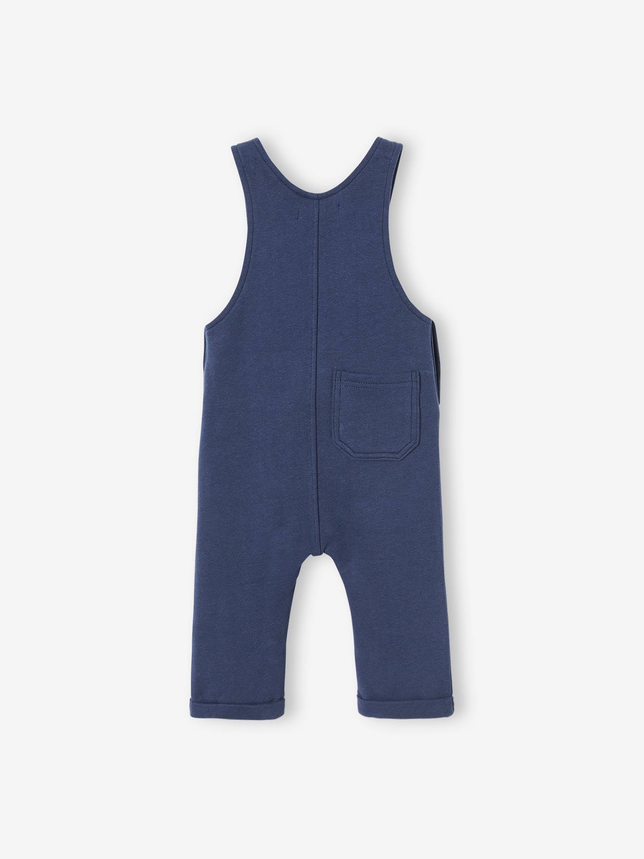 Salopette en molleton bébé gris foncé chiné
