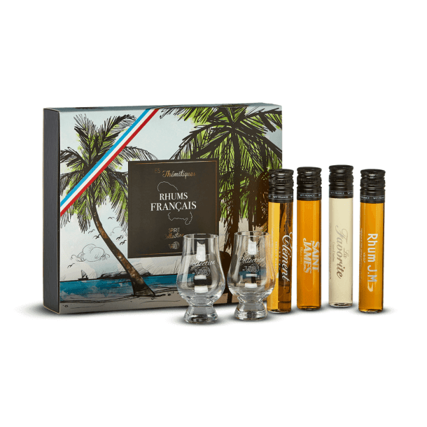 Coffret 4 WIT Rhum Français + 2 verres