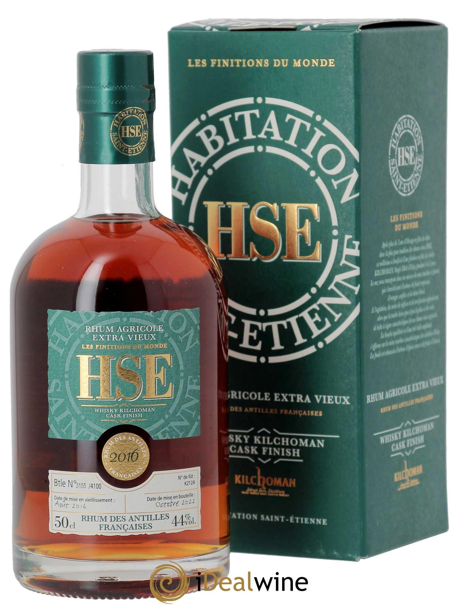 Rhum HSE Rhum agricole Extra Vieux Kilchoman Cask Finish (70cl)  - Lot de 1 Bouteille