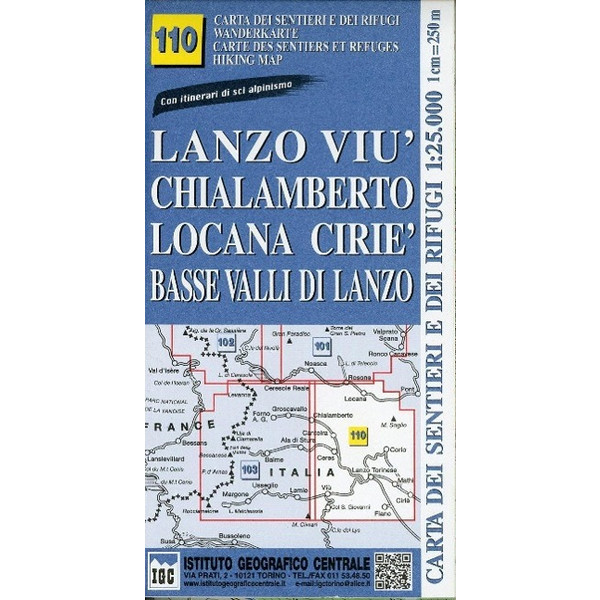 IGC Italien 1 : 25 000 Wanderkarte 110 Chialamberto - Wanderkarte