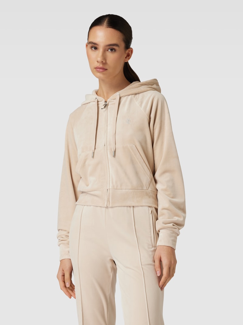 Sweatjacke mit Kapuze Modell 'MADISON' in sand