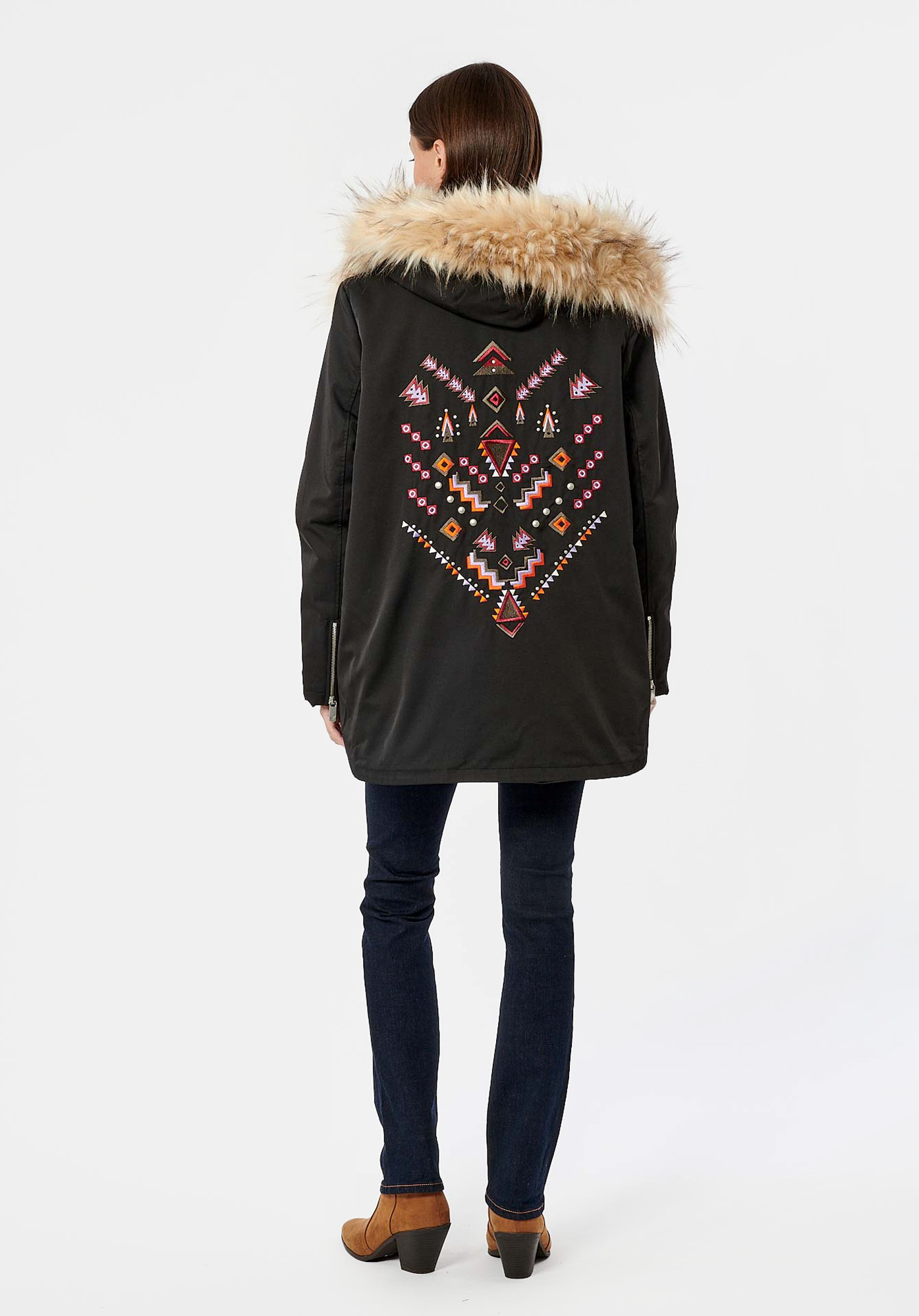 PYTTA  Parka noire femme