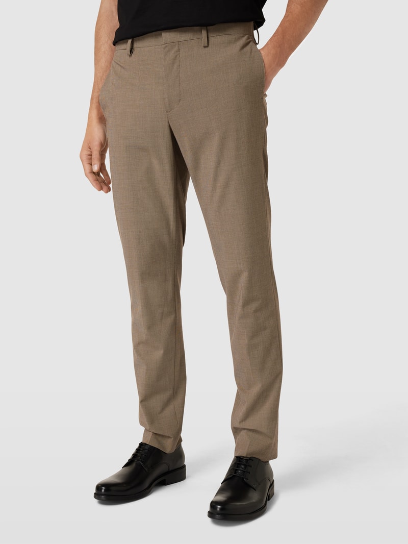 Super Slim Fit Anzughose mit Eingrifftaschen Modell 'paulo' in beige