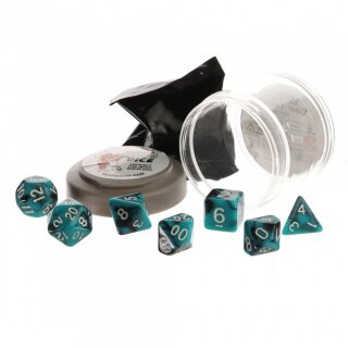 Dual Dice Set - Teal & Black (7)