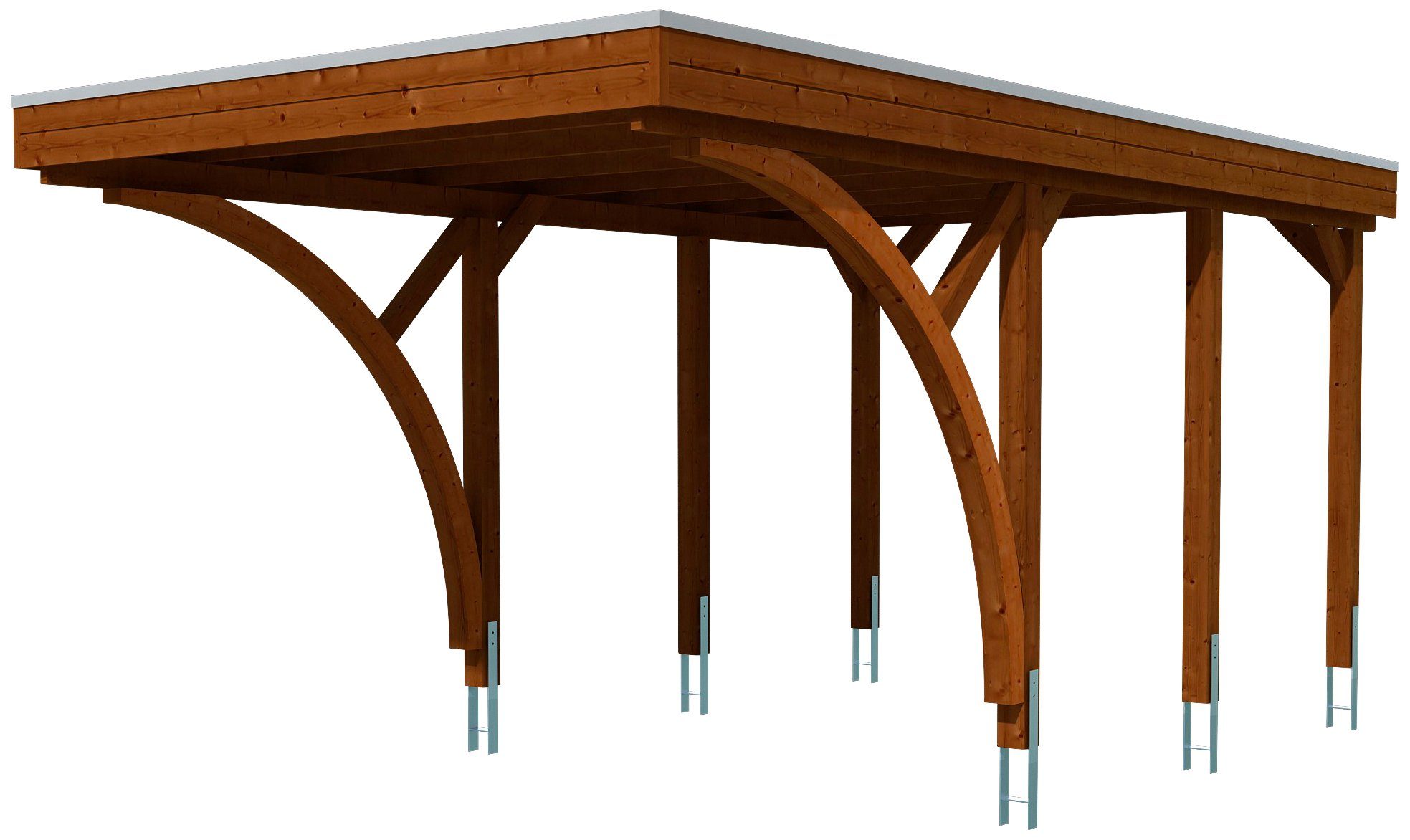 Skanholz Einzelcarport Friesland 6, BxT: 314x555 cm, 210 cm Einfahrtshöhe