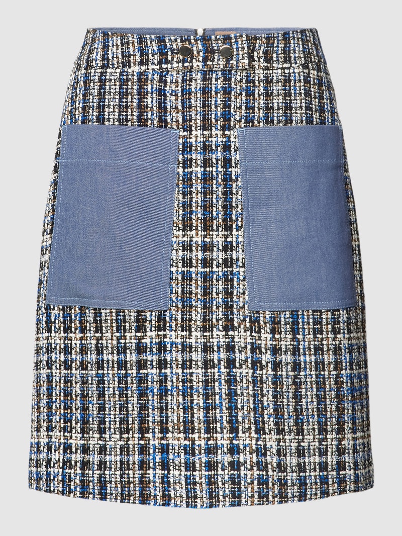 Minirock in Bouclé-Optik Modell 'Vaninoa' in blau