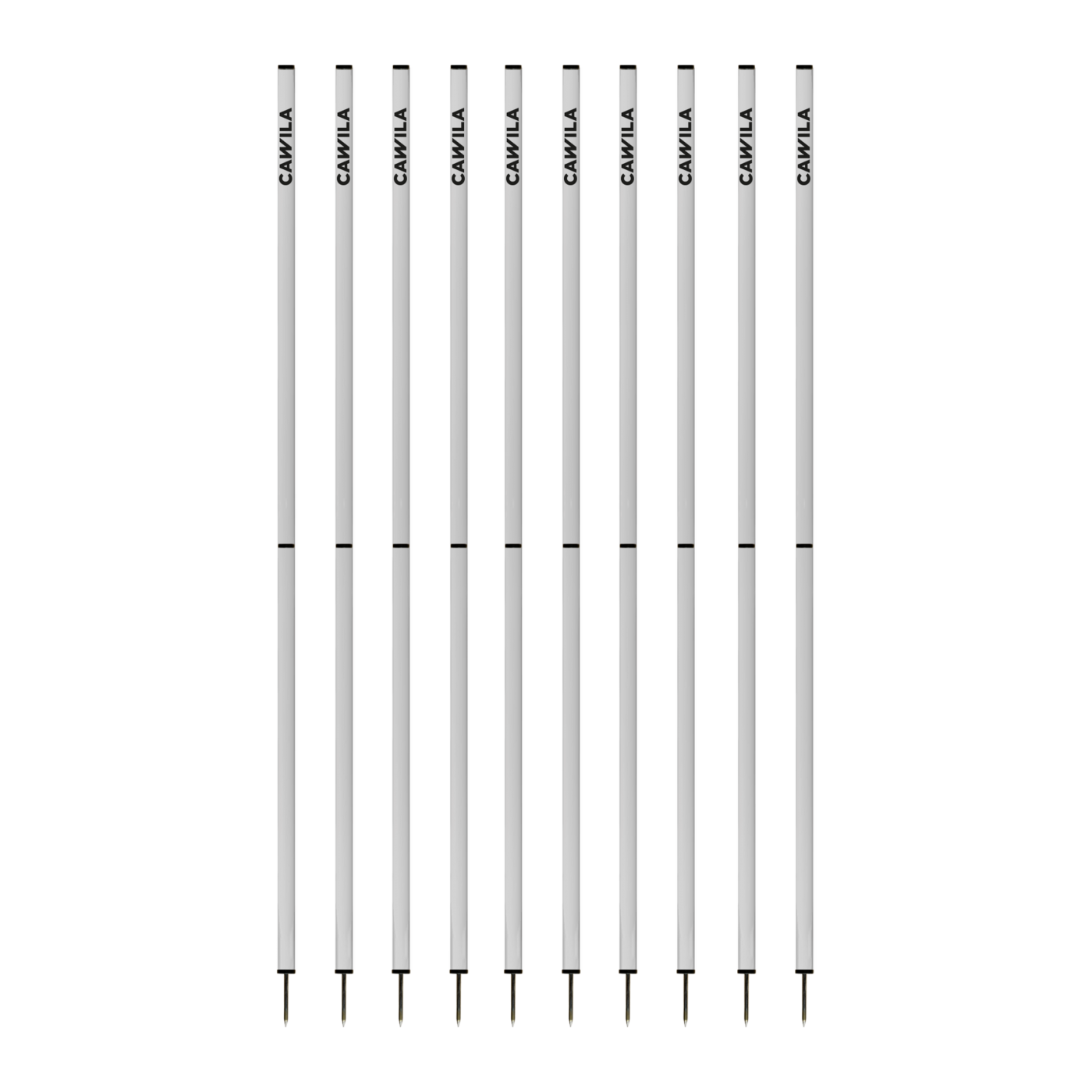 Cawila Academy Slalomstangen 170cm im 10er Set | 33mmx170cm | Weiss