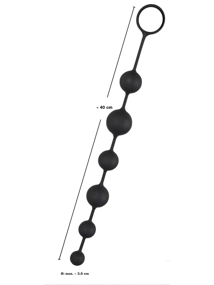 Black Velvets Kugelstrang Anal beads in schwarz günstig kaufen onesize