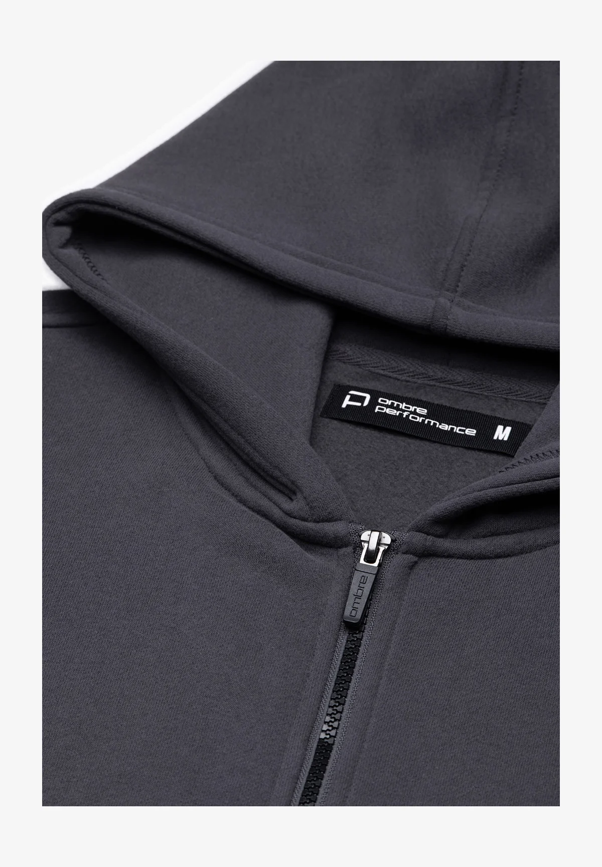 Sudadera con cremallera y estampados ombré
