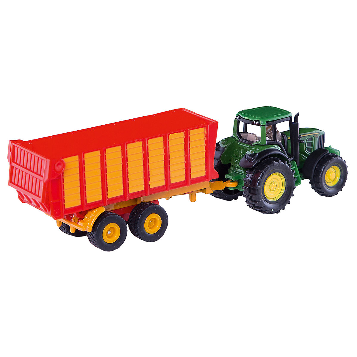 SIKU 1650 John Deere mit Silagewagen