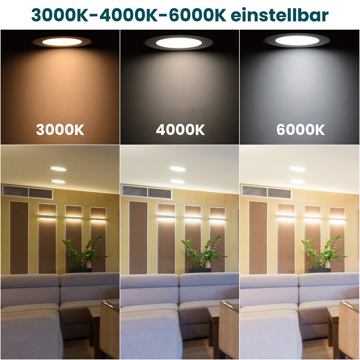 LUXULA LED CCT Downlight, dimmbar 12W, ø170mm