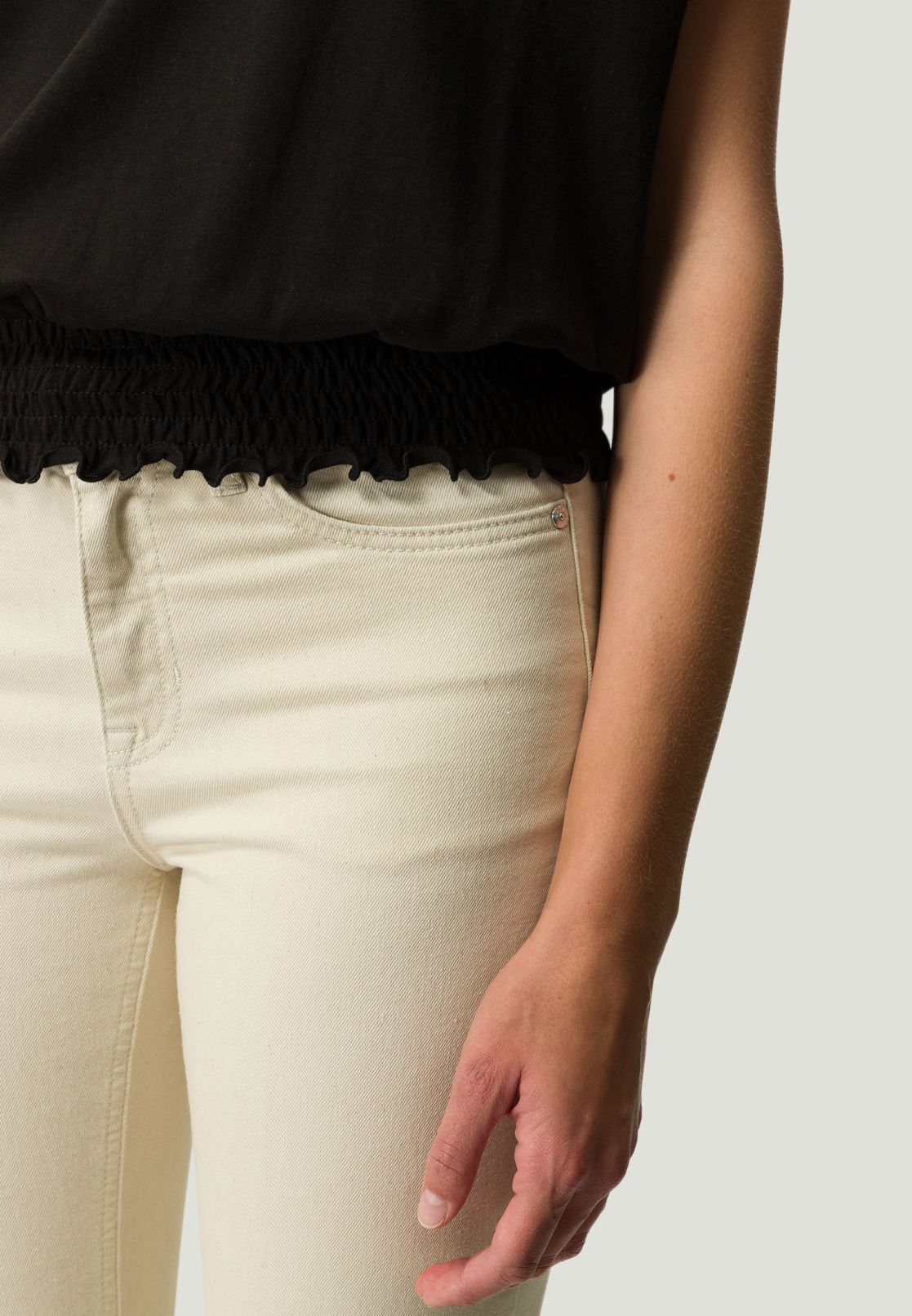 Shirt kurzarm mit gerafften Saum