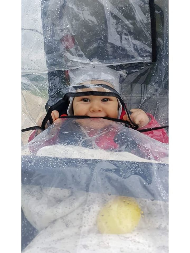 Playshoes Universal-Regen-Verdeck für Zwillingswagen in Transparent günstig kaufen onesize