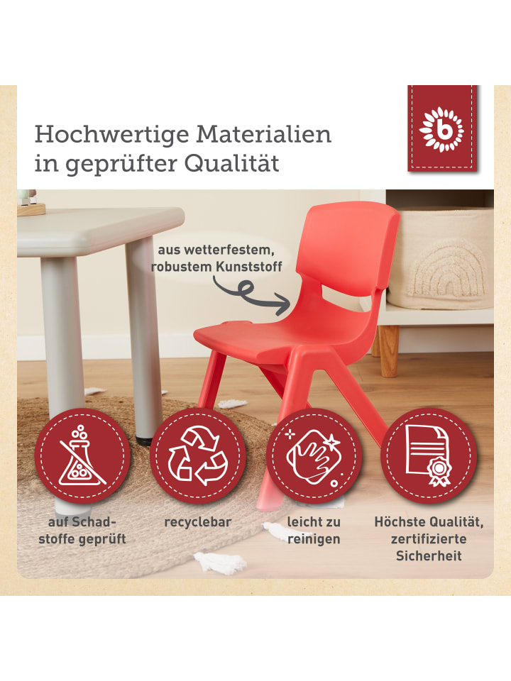 Bieco Spielwaren Kinderstuhl bis 80 kg belastbar in Rot günstig kaufen onesize
