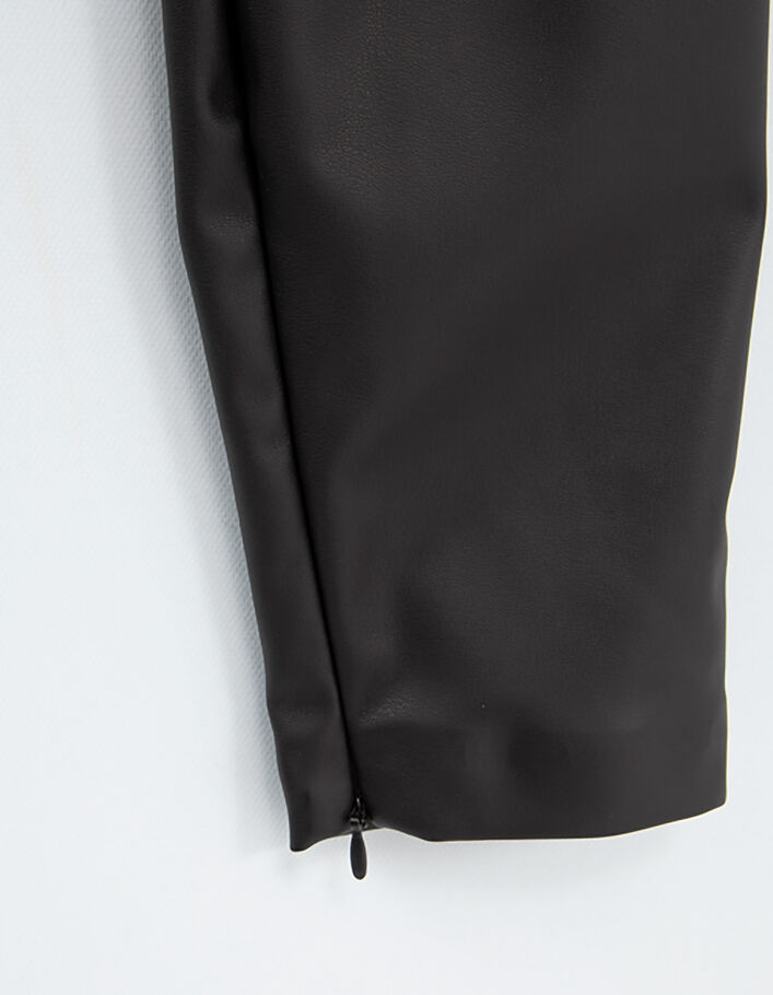 Pantalon skinny noir rock à pressions apparents Femme