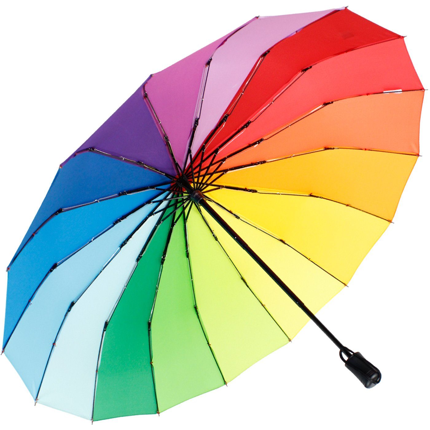 iX-brella Taschenregenschirm Mini mit 16 Streben extra stabil und farbenfroh, farbenfroh