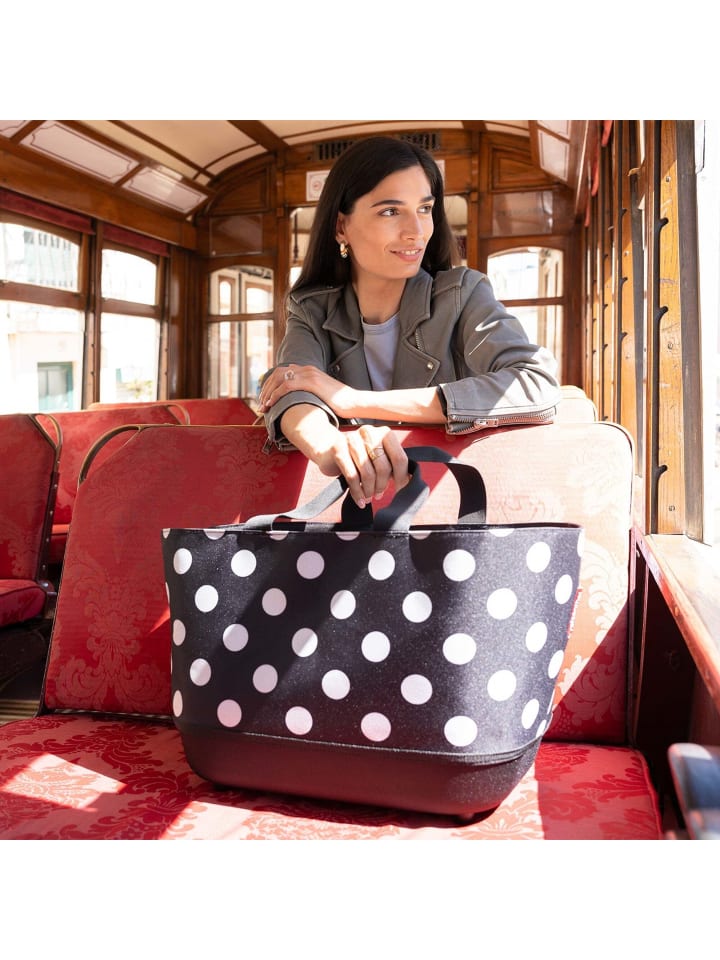 Reisenthel shopping shoppingbasket / Einkaufskorb (leo macchiato) in dots white günstig kaufen onesize