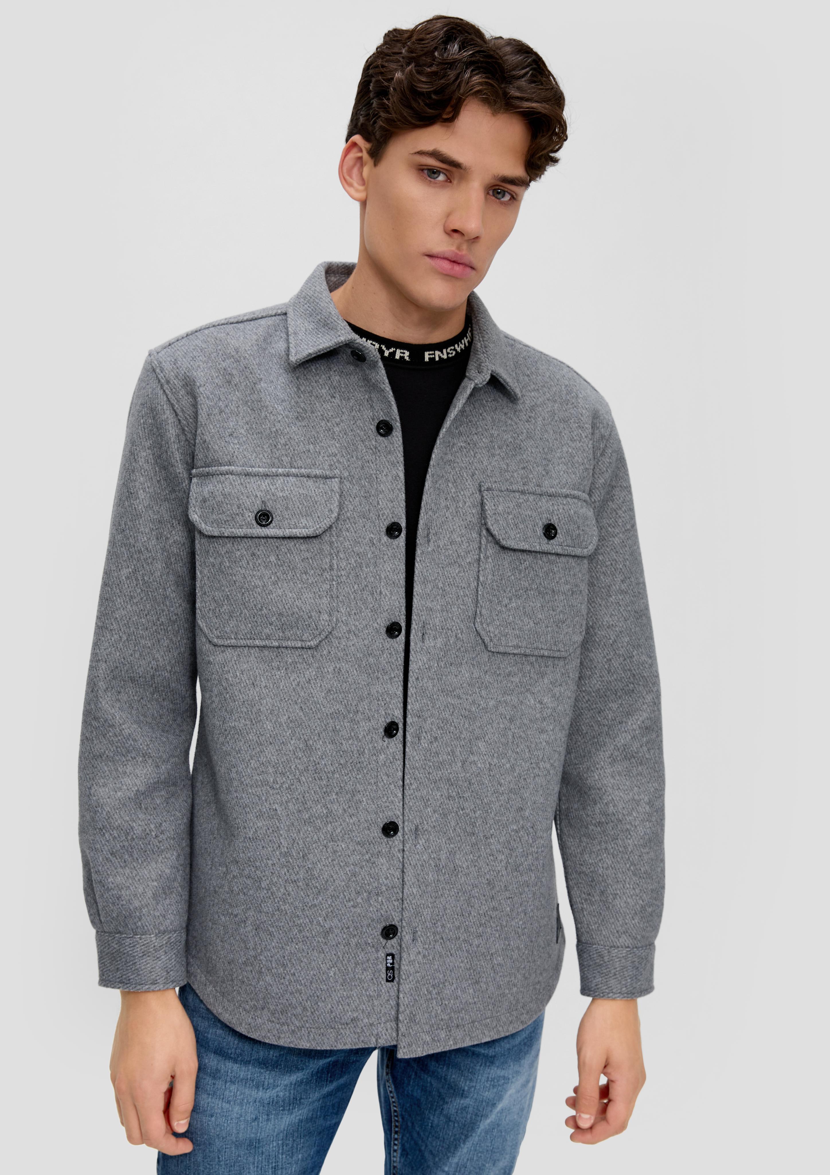 Overshirt in melierter Optik  2134667-97W0