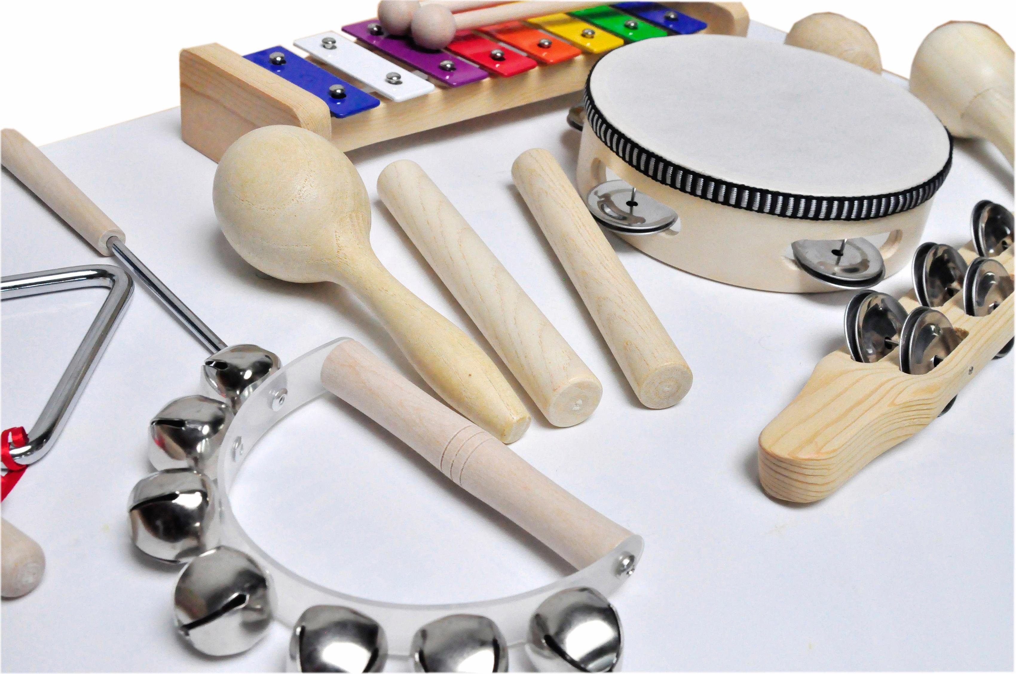 Clifton Trommel 9 teiliges Kinder Percussion Set mit CD,Set, 9-St.