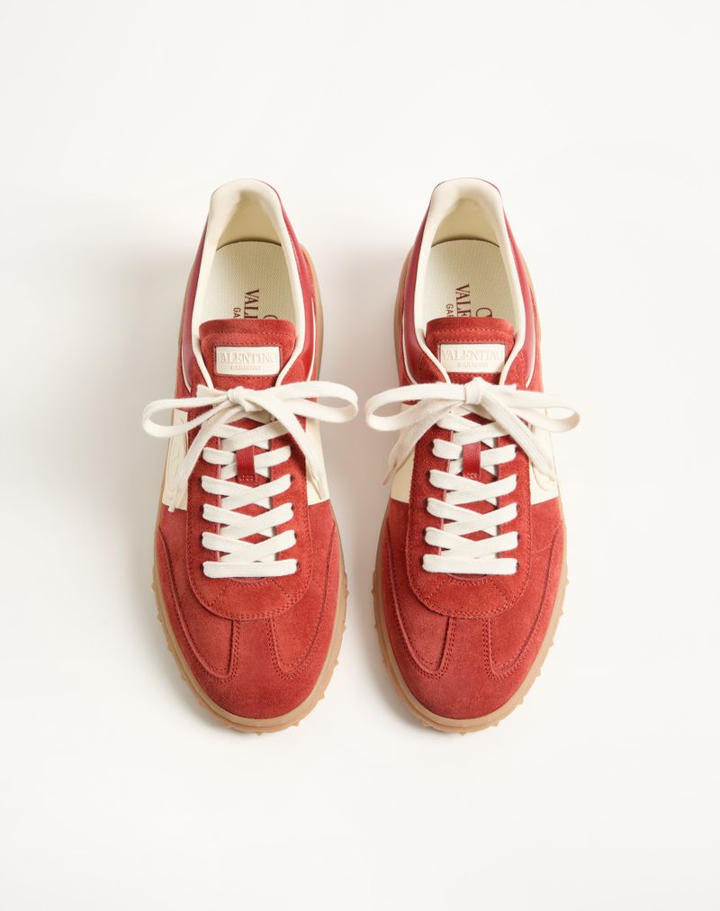 Baskets basses Upvillage en cuir fendu et cuir de veau nappa