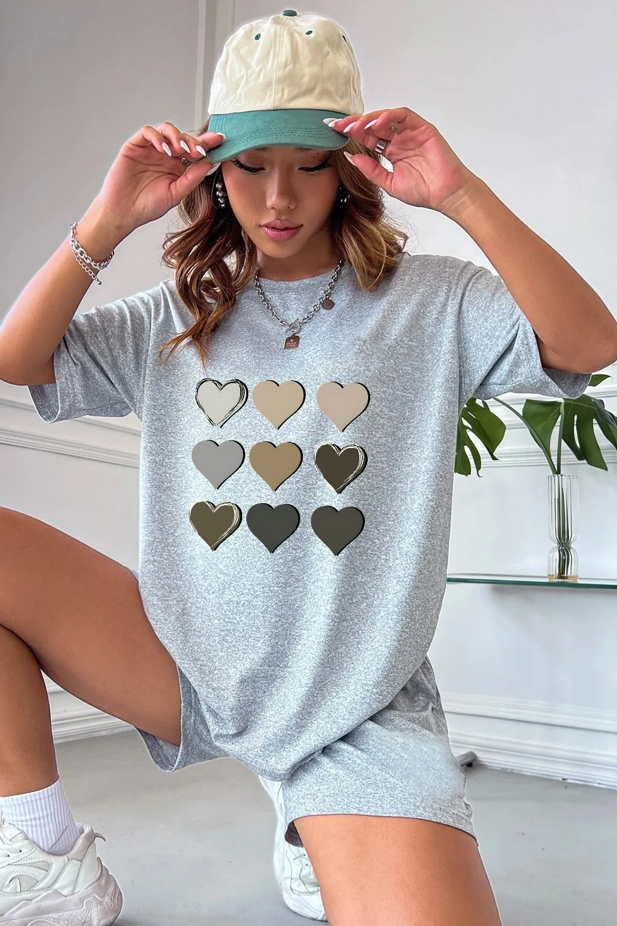 uyguntarz  Shorts-Set mit Herz-Print