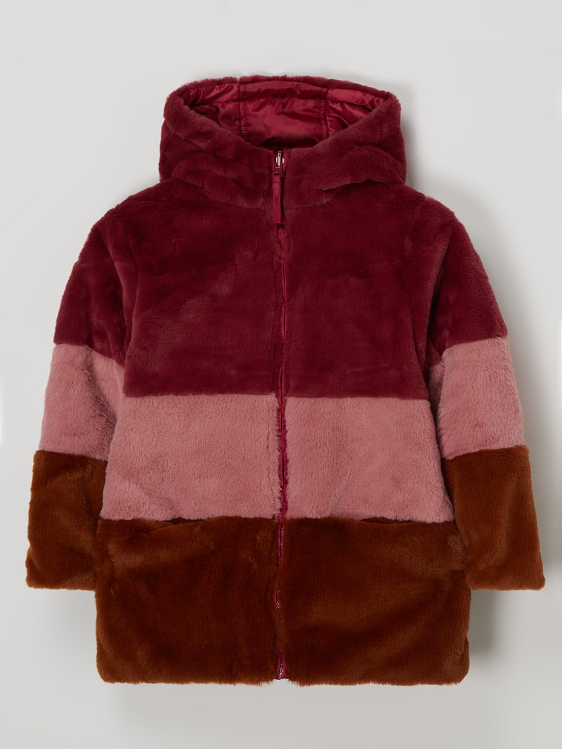 Wendejacke mit Kapuze in bordeaux rot