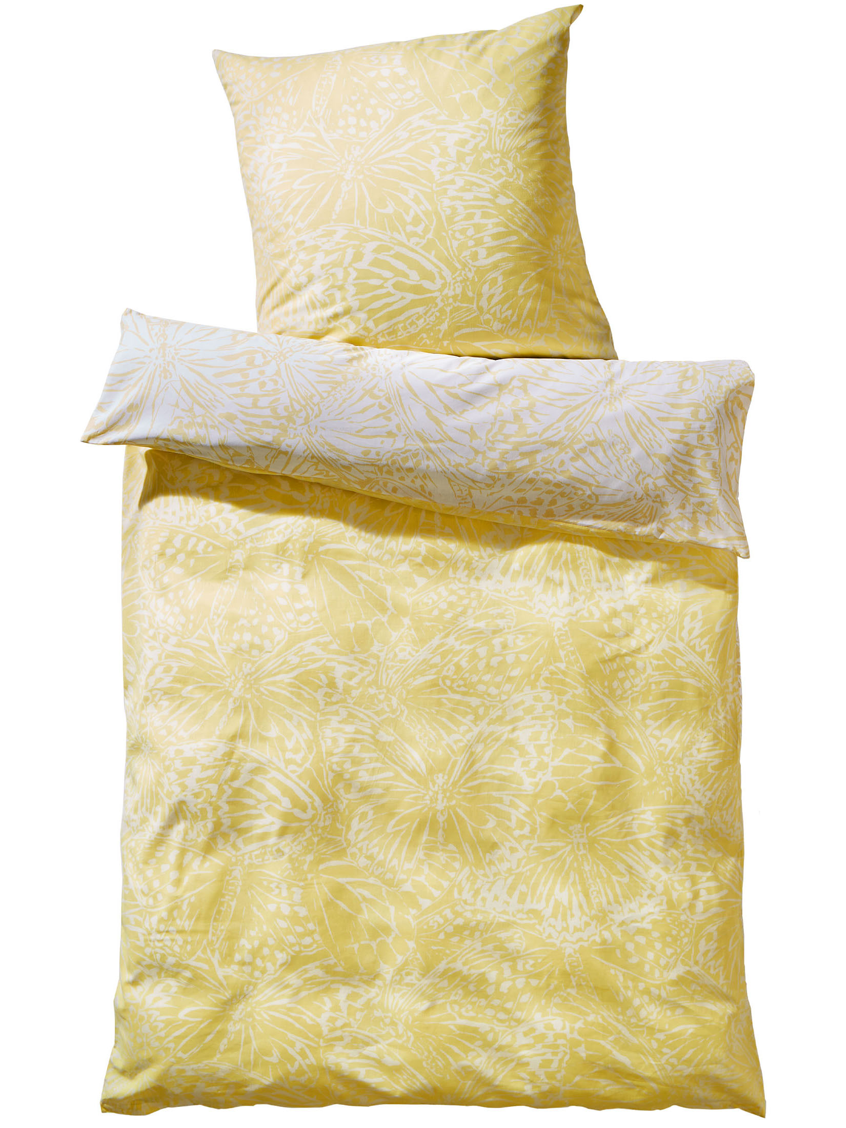 Elanora Satin-Bettwäsche, Gelb