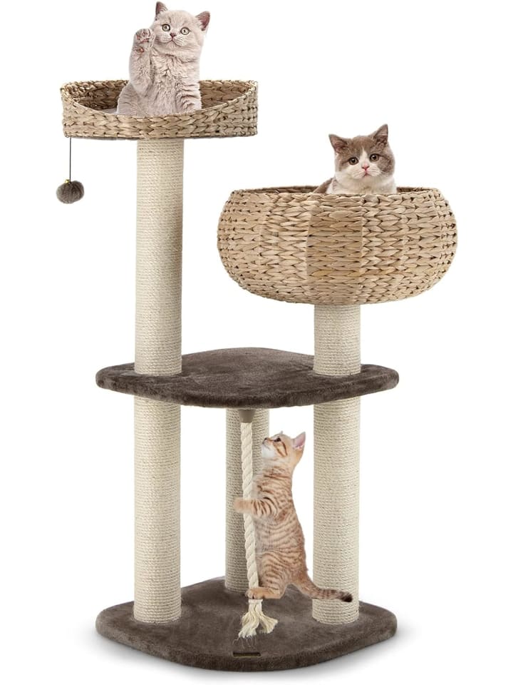 COSTWAY 104cm Katzenbaum in Braun günstig kaufen onesize