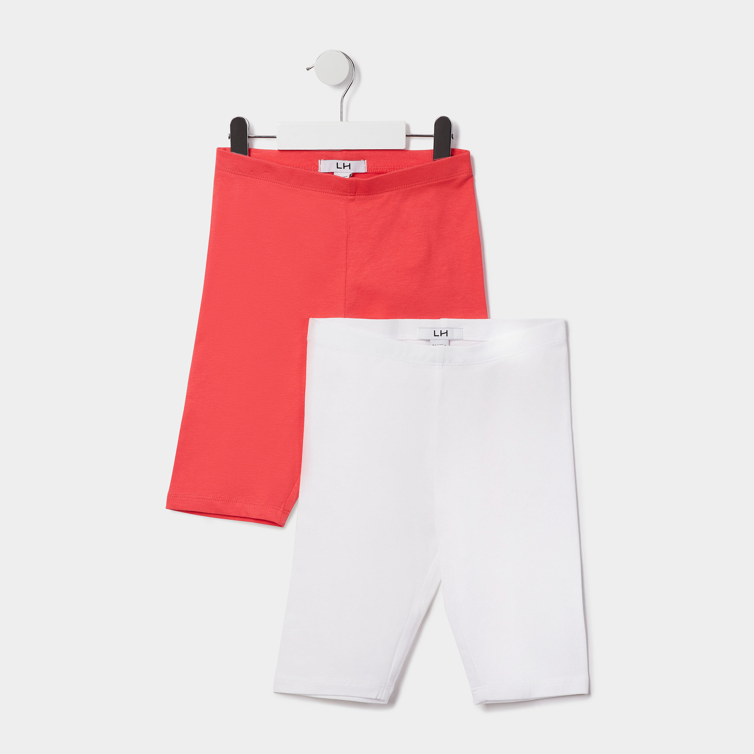 Lot 2 shorts courts rose fushia fille | La Halle