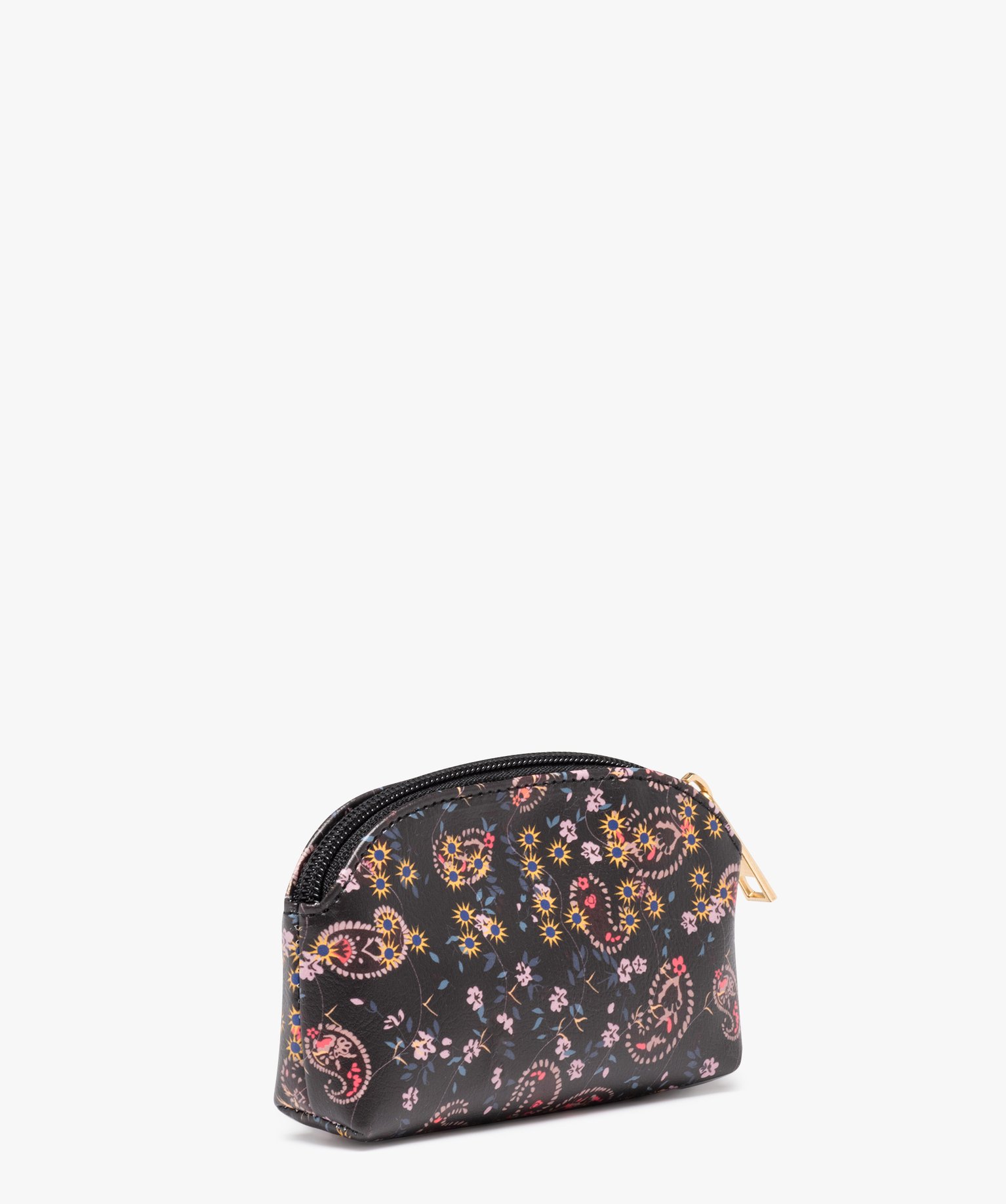 Porte-monnaie à motifs fleuris femme noir | GEMO