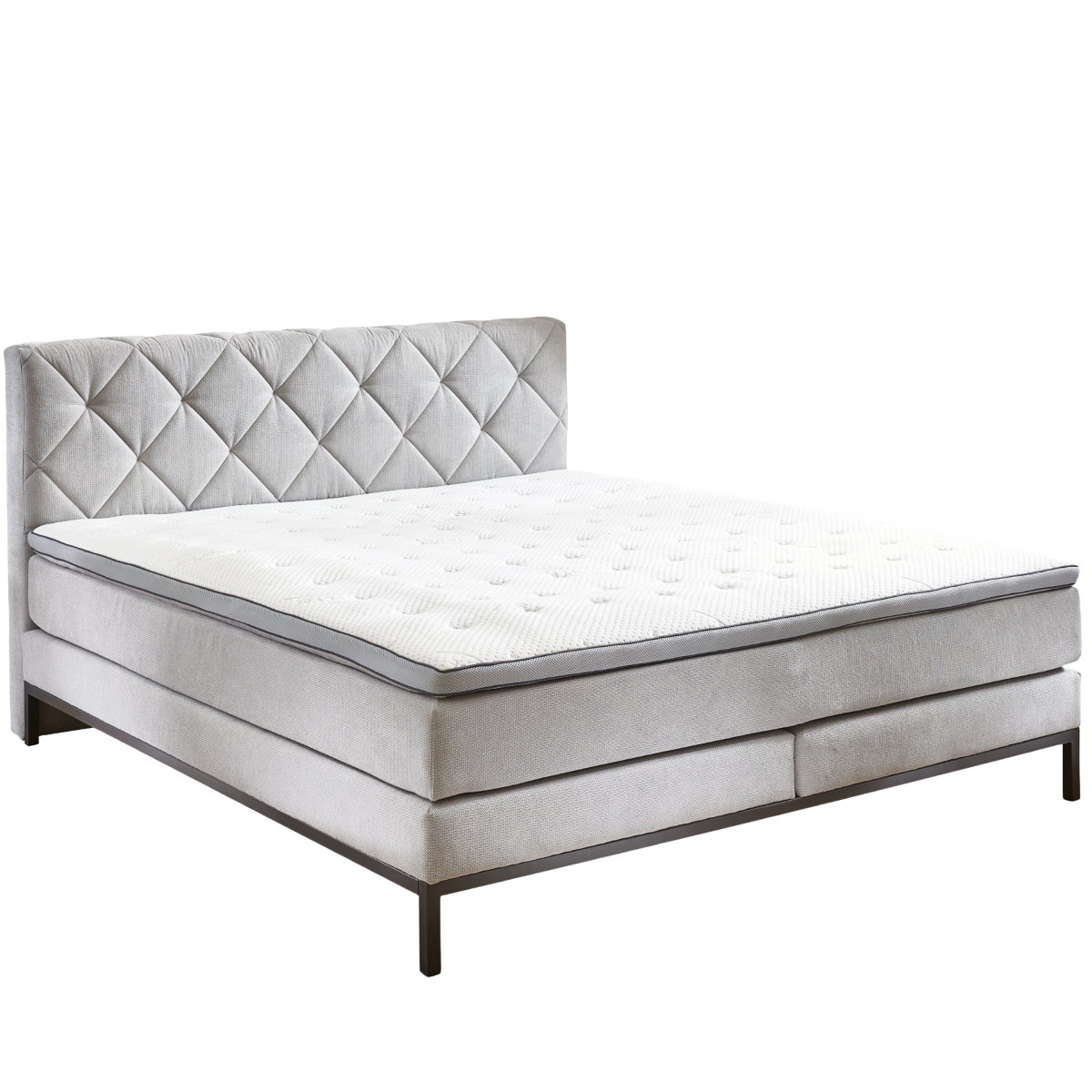Sun Garden Boxspringbett Rockaway Silber 140 x 200 cm