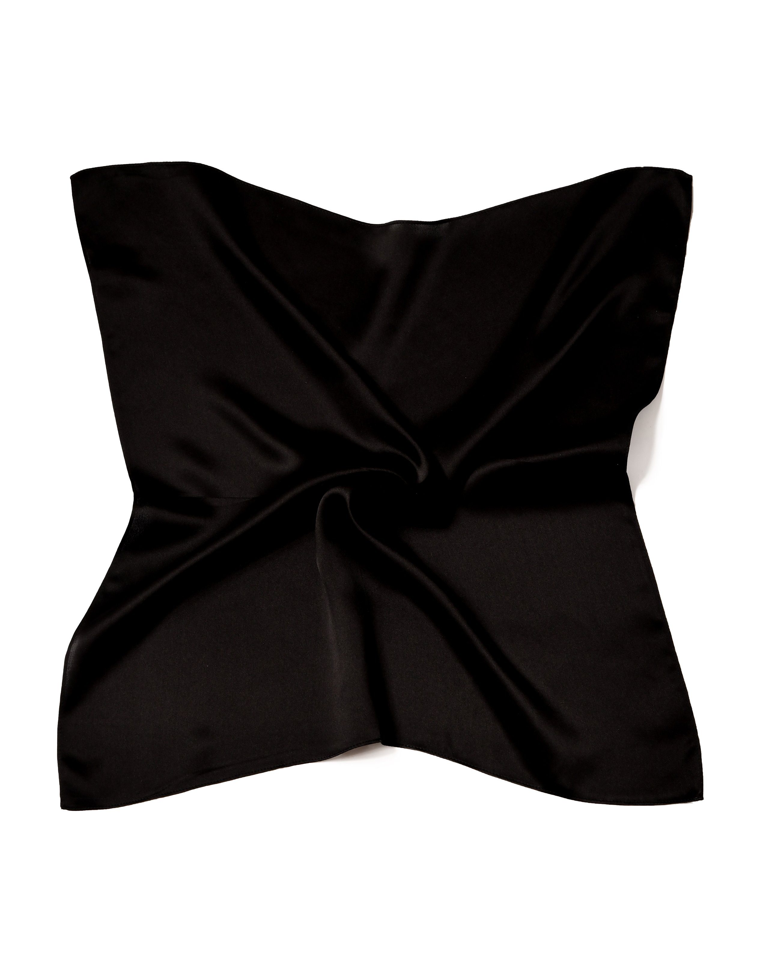 MayTree Seidentuch quadratisch einfarbig 53x53cm Nickituch, Bandana-Schal, (Stück, 1-St), 100% Seide