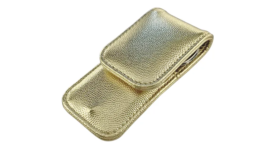 Rahmenmaniküre Etui, 3-teilig, Metallic Gelb-Gold, Glitzer metallic Gelb-Gold, Glitzer