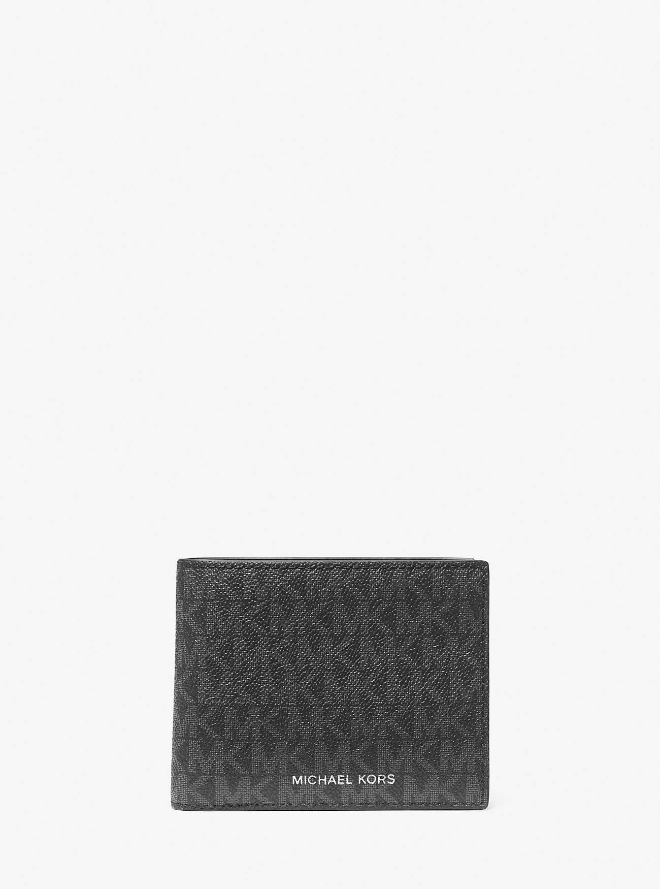 Portafoglio Harrison con logo e portapassaporto - NERO
