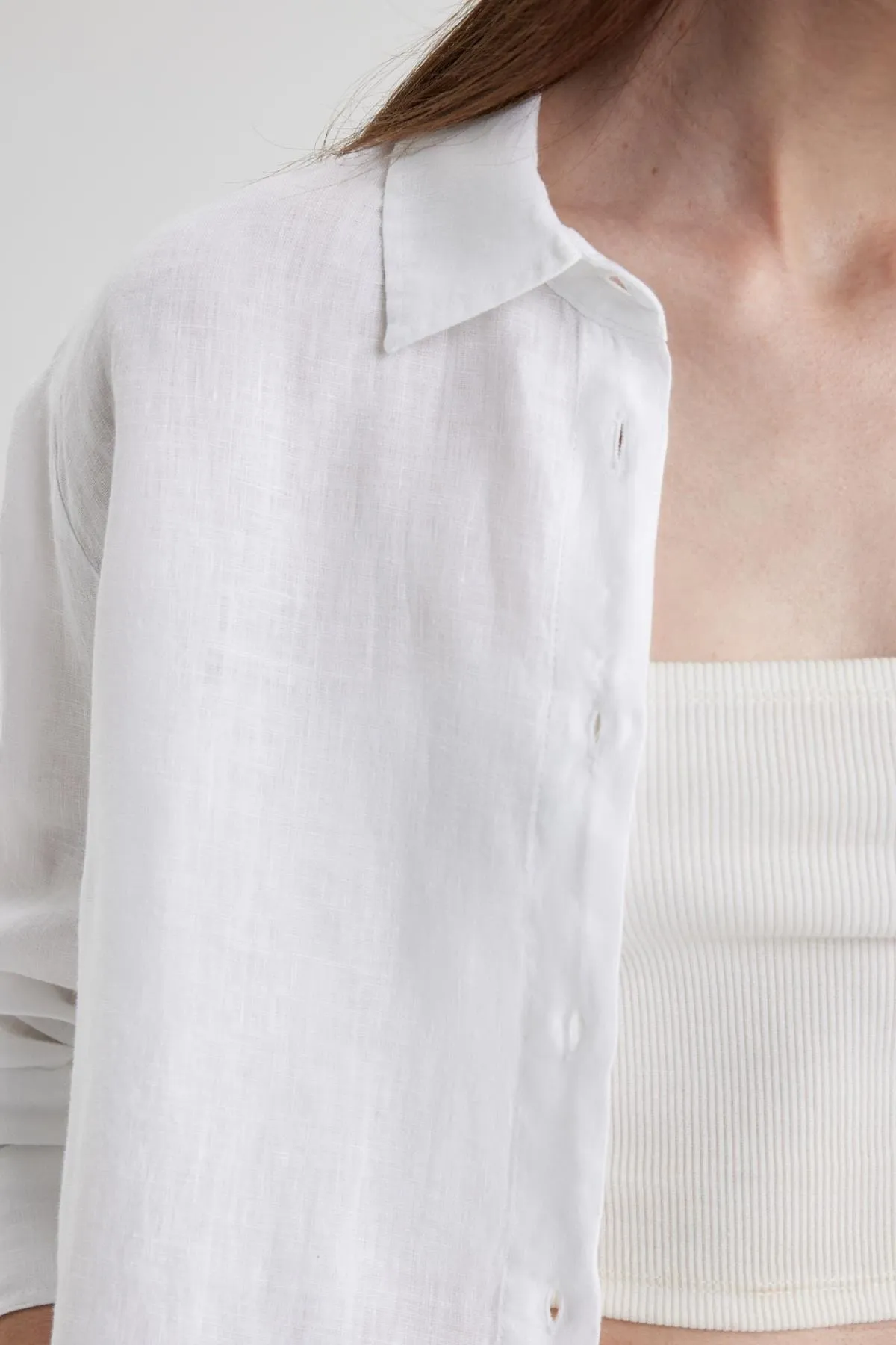 DeFacto  Langärmliges Hemd aus 100 % Leinen in Oversize-Passform