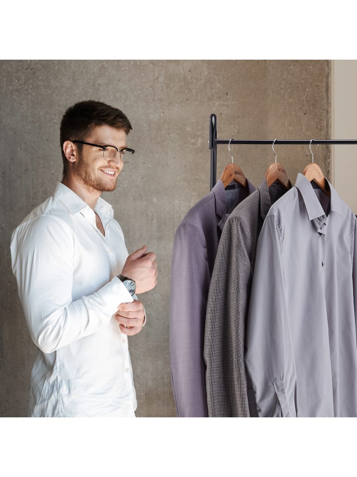 relaxdays Garderobe in Grau - (B)60 x (H)173 x (T)31 cm günstig kaufen onesize