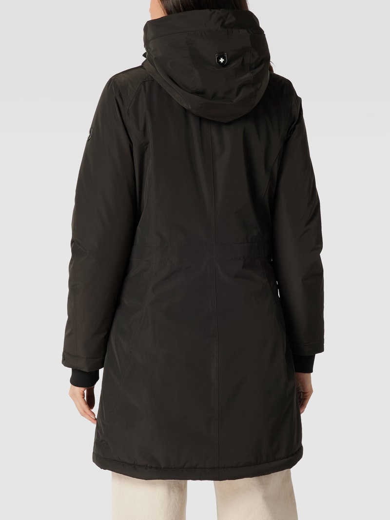 Jacke mit Label-Applikation Modell 'Cucilla' in dunkelgrau