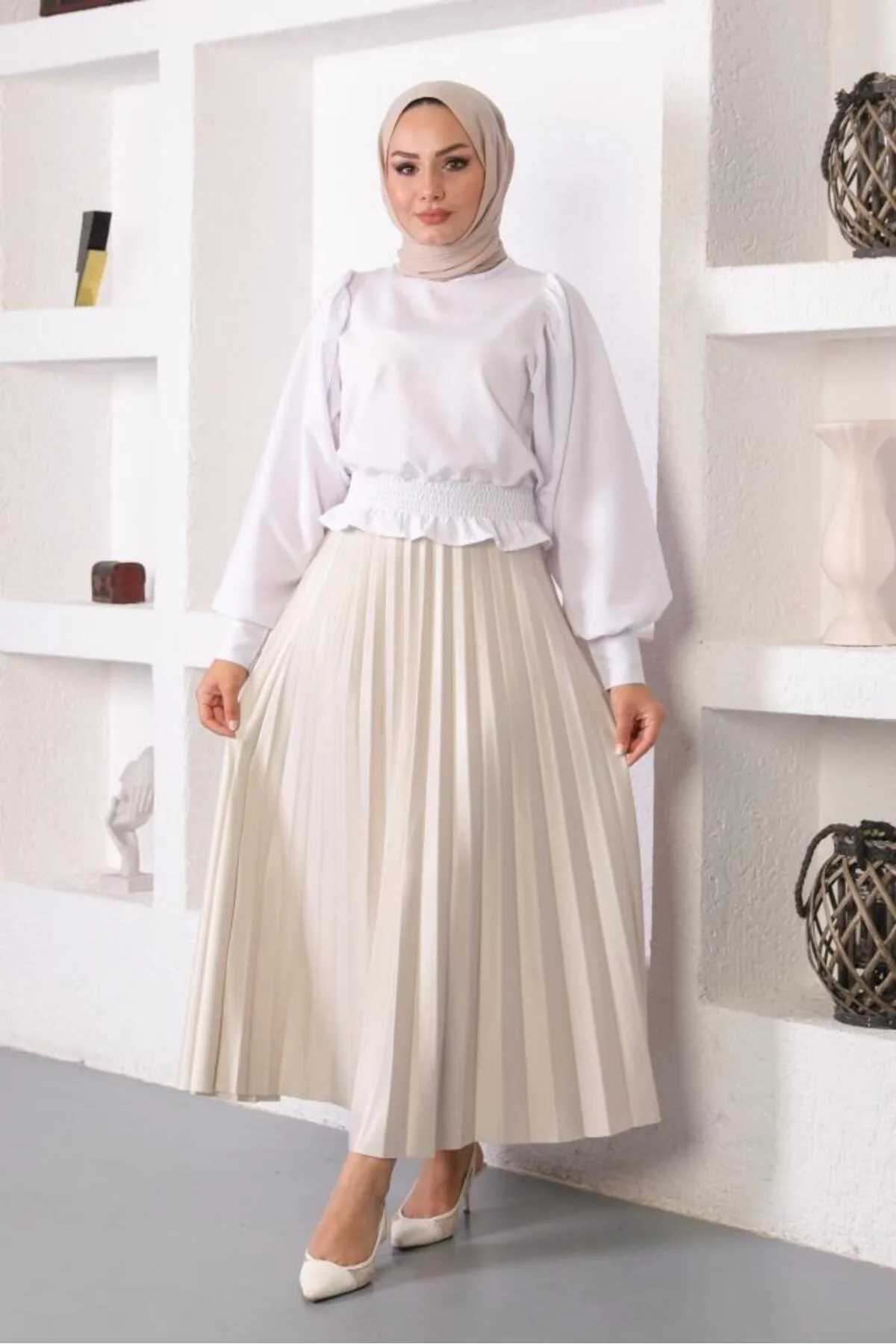 benguen  Skirt - Grau - Lang