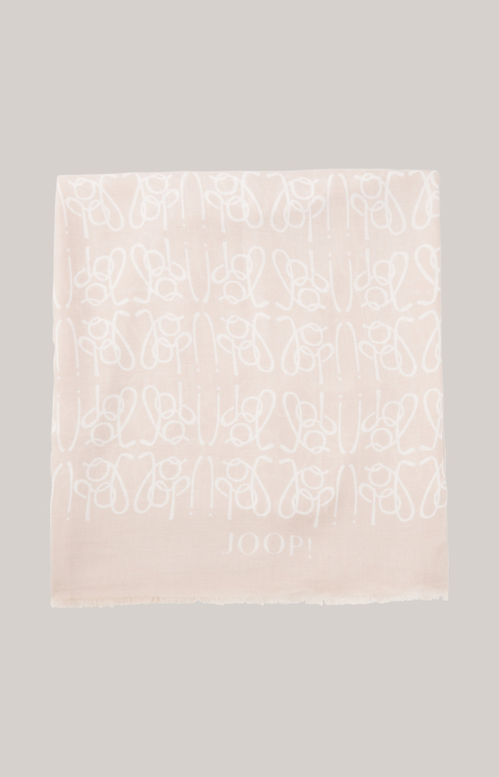 Logo-Schal in Rosé