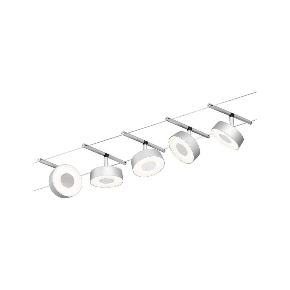 Paulmann Deckenleuchte LED Seilsystem Basisset Circle in Chrom-matt und Chrom 5x 5W 900lm, keine Angabe, Leuchtmittel enthalten: Ja, fest verbaut, LED, warmweiss, Seilsystem