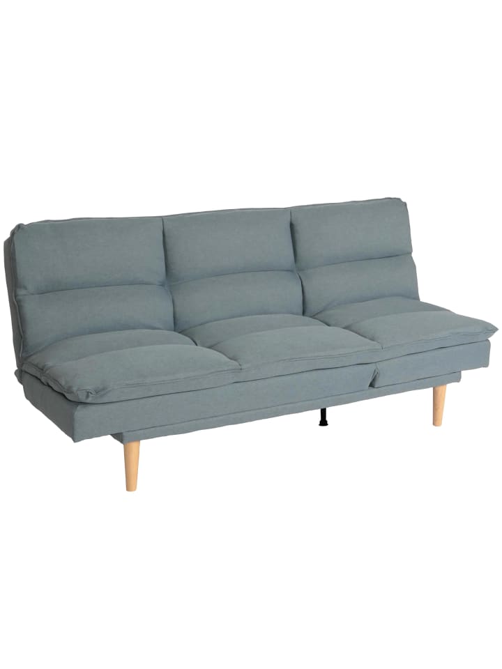 MCW Schlafsofa M79 Schlaffunktion Liegefläche 180x110cm, Stoff/Textil blau-grau günstig kaufen onesize