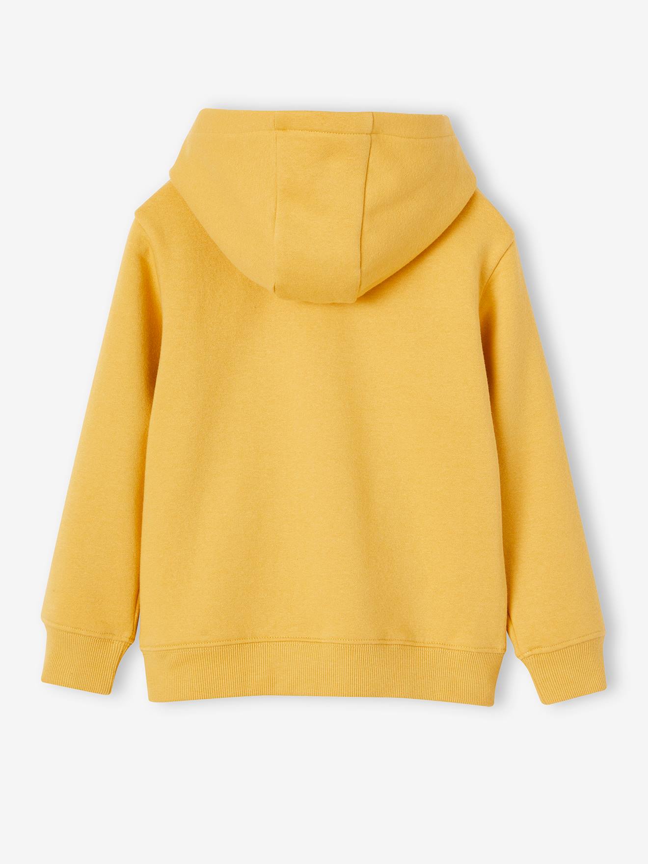 Vertbaudet Jungen Kapuzensweatjacke BASIC mit Recycling-Polyester - ocker