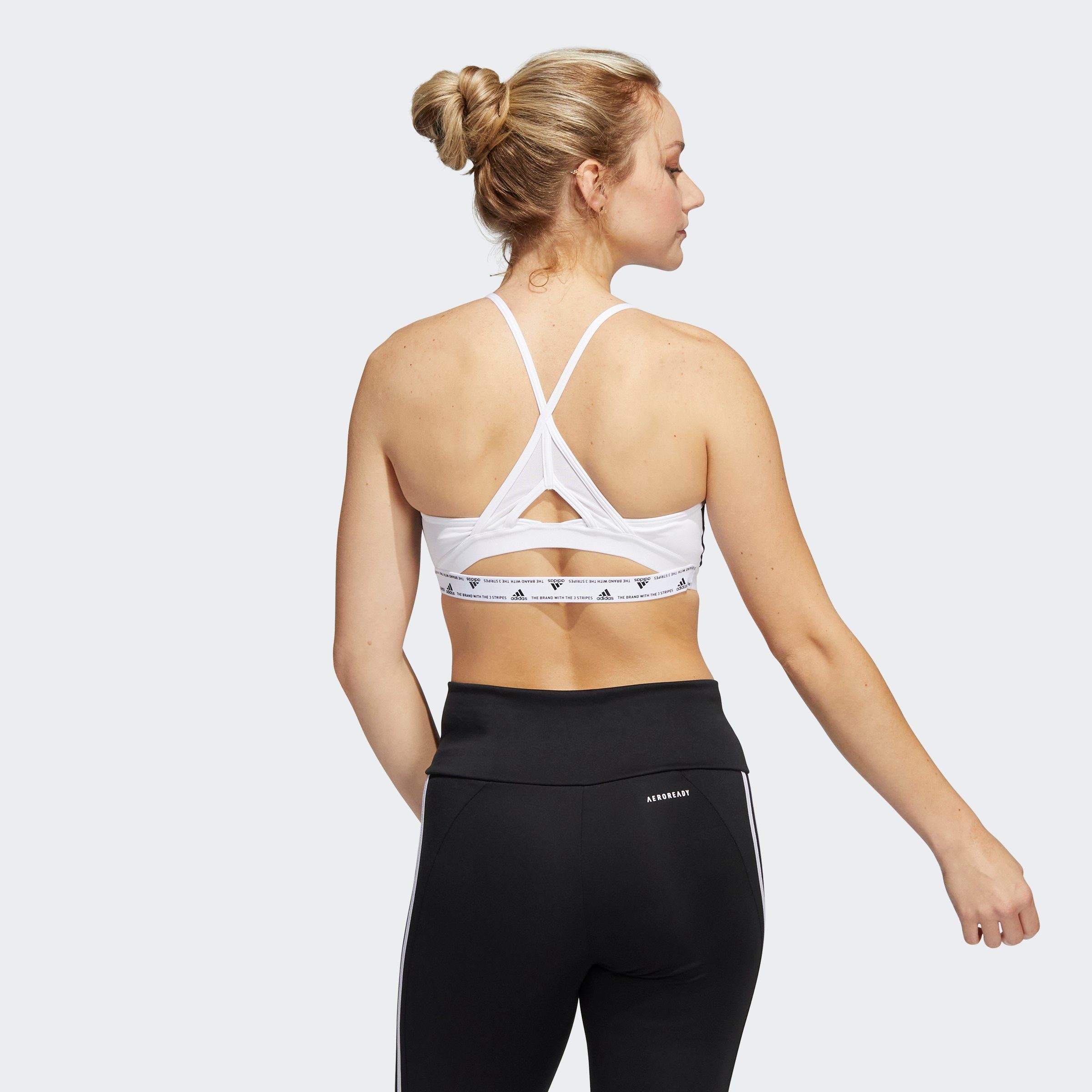 adidas Performance Sport-BH ADIDAS AEROREACT TRAINING LIGHT-SUPPORT 3-STREIFEN (1-tlg)