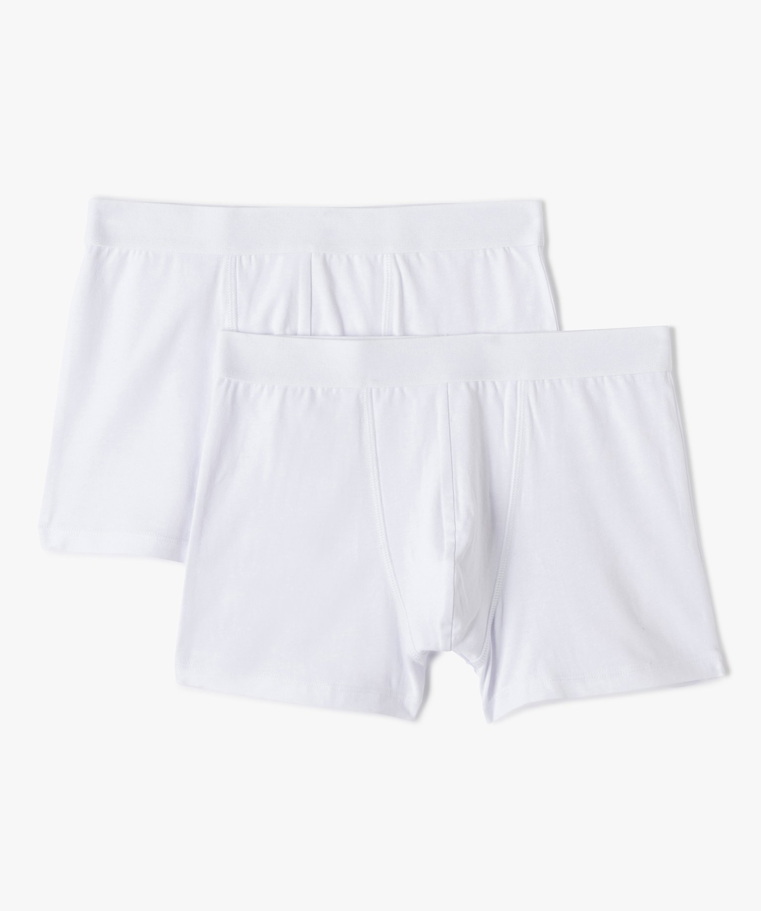 Boxer homme uni extensible (lot de 2) blanc | GEMO