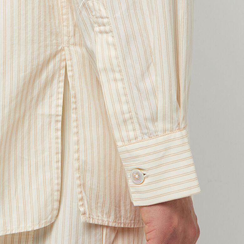 Birkenstock x Tekla Long-Sleeved Shirt wheat stripes