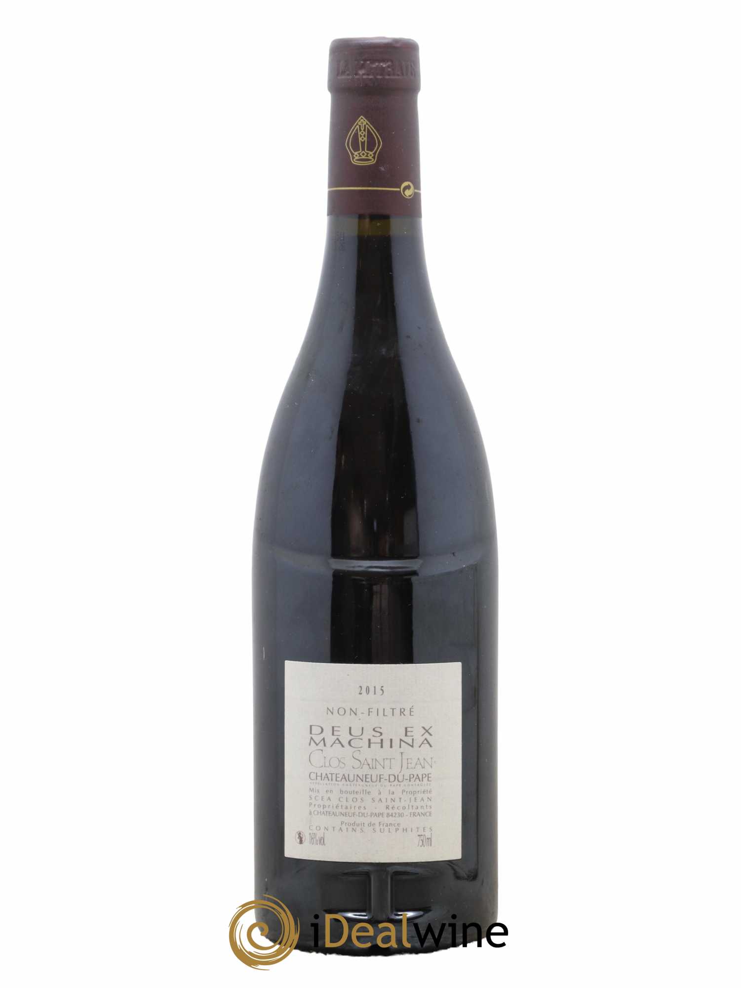 Châteauneuf-du-Pape Clos Saint-Jean Deus Ex Machina Pascal et Vincent Maurel  2015 - Lot de 1 Bouteille