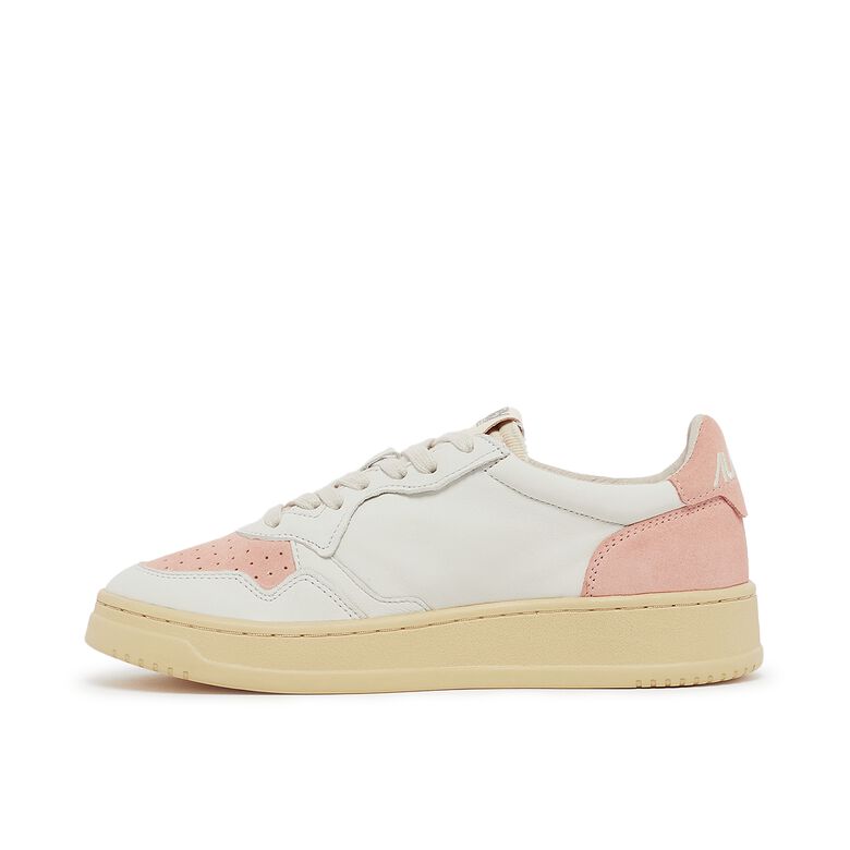 Autry Wmns Medalist Low suede/leat wht/pink