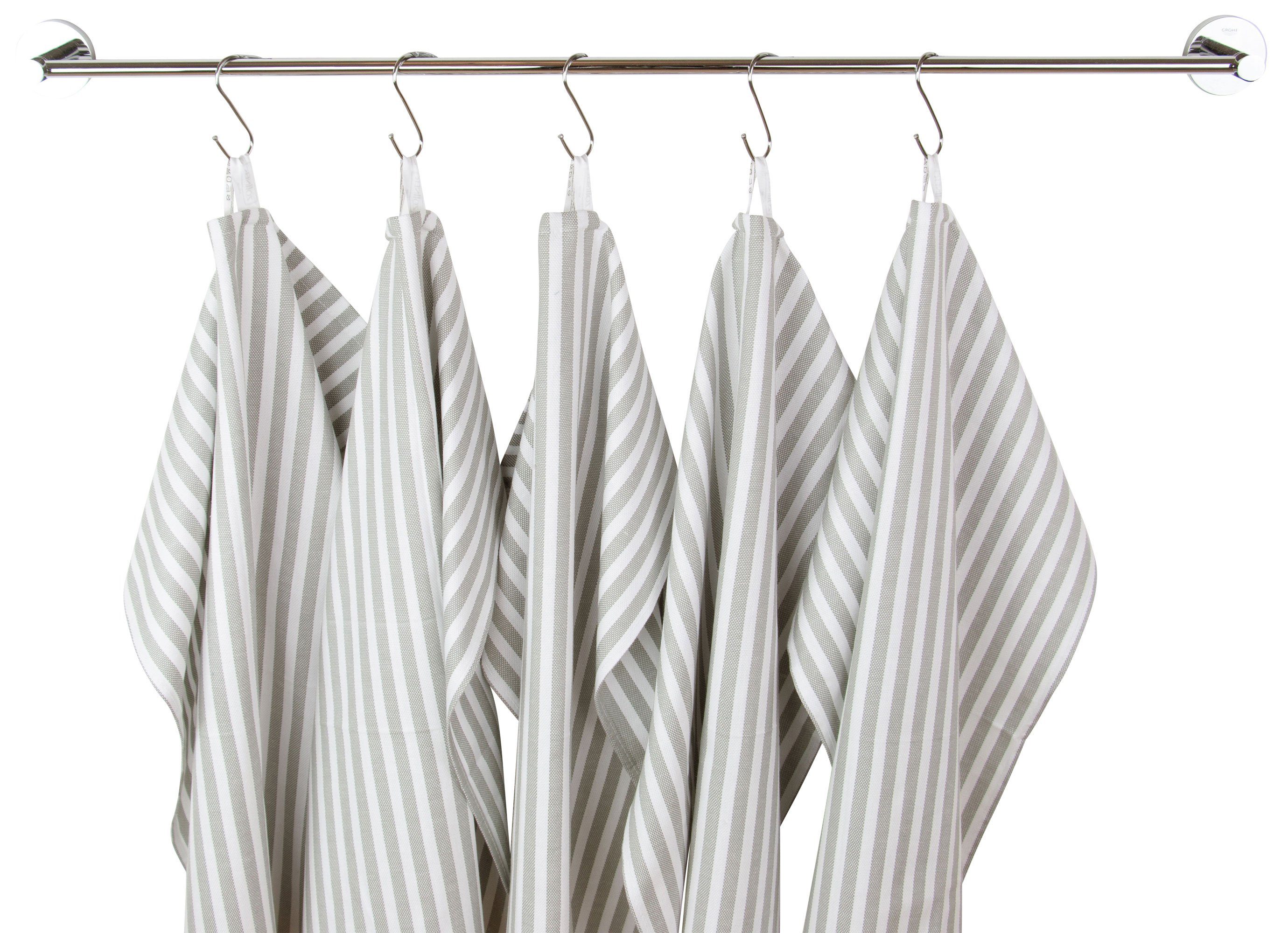 ZOLLNER Geschirrtuch, (Spar-Set, 5-tlg), vom Hotelwäschespezialisten, 50 x 70 cm, 100% Baumwolle, vom Hotelwäschespezialisten