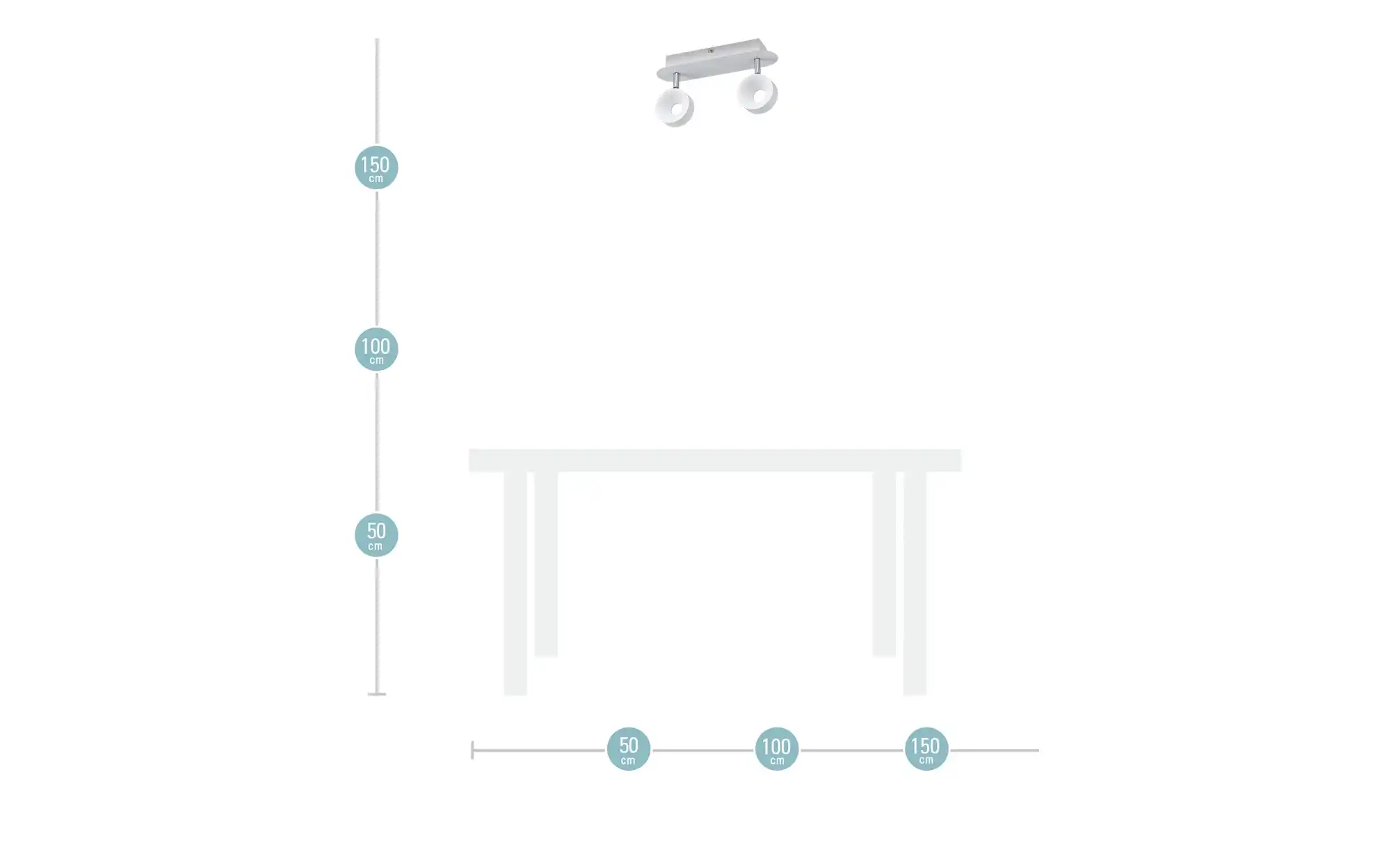 KHG LED-Spot, 2-flammig weiß